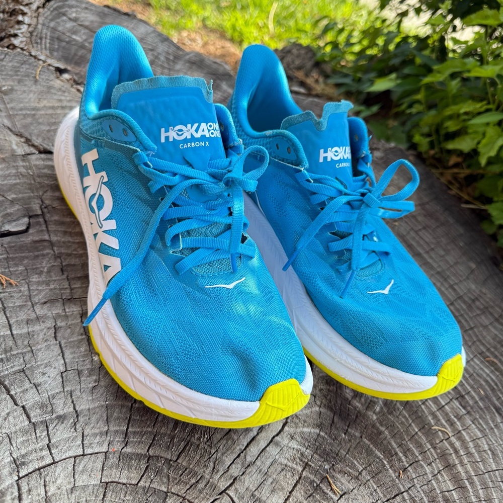 Hoka Blue and Yellow Women's Sneakers